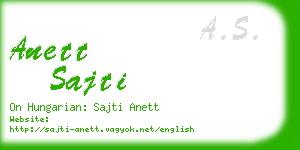 anett sajti business card